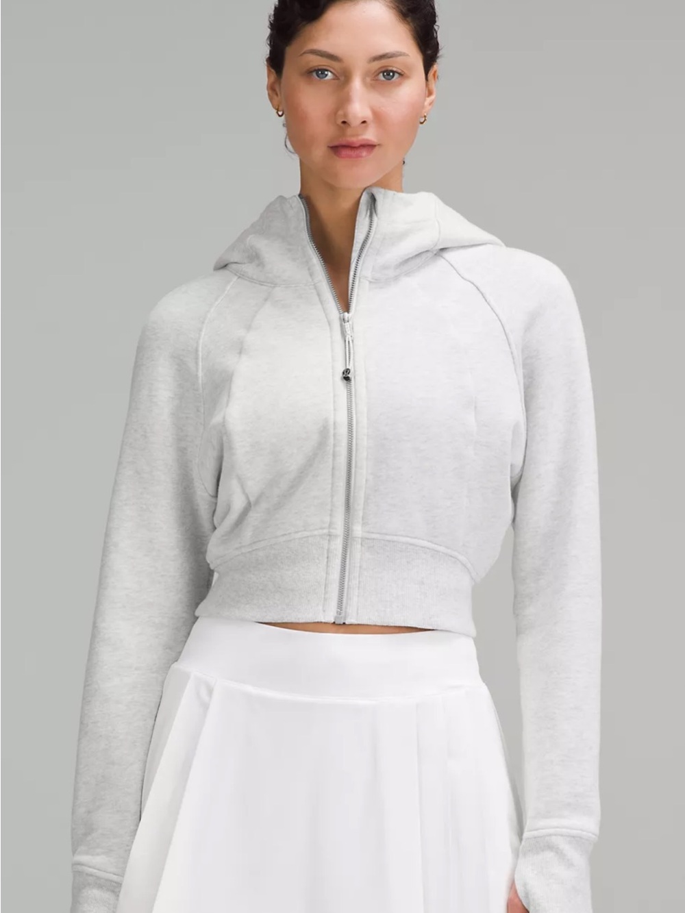 Scuba Full-Zip Cropped Hoodie